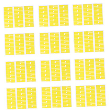 NUOBESTY 15piezas Marcadores Identificación Cables Etiquetas Adhesivas Cables Pegatinas Colores Sólidos Forma p