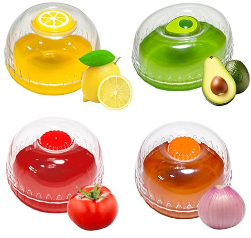 MZSX 4 PCS Recipientes para Frutas y Verduras, Reutilizables, Conservación de frutas y verduras frescas