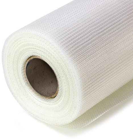 Malla de Fibra de Vidrio Cuadriculada (10mx1m) - Ideal para reparaciones con morteros e impermeabilización de superficies