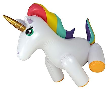 Toddmomy Aspersor Inflable De Unicornio para Niños, Tamaño, Juguete De Agua Divertido para Jardín Exterior y Césped, Aspersor De Agua para Patio, Entretenimiento Infantil Verano