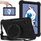 Funda infantil para Samsung Galaxy Tab S6 10.5 2019 SM-T860/T865, protección completa a prueba de golpes, ligera de EVA, soporte giratorio de 360°, con correa para el hombro, color negro