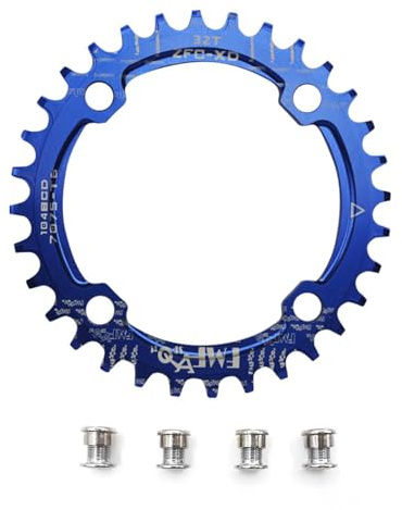 UPANBIKE Bike Schmal Breit Kettenblatt 104 BCD Runde Form Single Kettenblätter 38T(Blau)