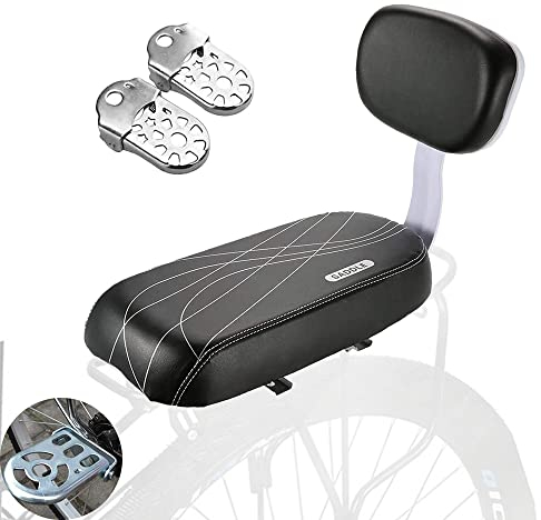 LIBRNTY Siège arrière Accessoires de vélo,Siège de vélo Universel pour siège d'enfant avec Porte-bébé,Vélo Pièces Accessoires Sièges,Dossier en éponge Douce