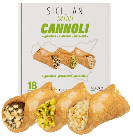 Cannoli Siciliens, Kit de 12 Cannoli - FAIS-LE TOI-MÊME. Cannoli Individuels, Crème Chantilly et Chocolat. Kit Cannoli avec Crème en Poudre à Préparer à la Maison. CANNOLI