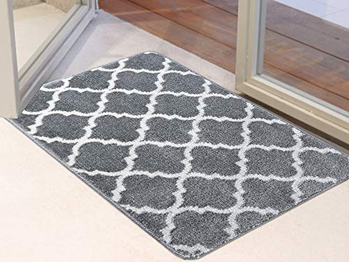 Famibay Dirt Trapper Indoor Non Slip Rubber Doormat Washable Barrier Absorbent Entrance Floor Mat for Front Back Door Entryway Hallway Outdoor
