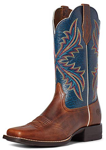 ARIAT West Bound-Stivali Western, Donna, Russet Rebel Crackle Navy, 42.5 EU