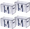 VENO 4 Pack Extra Large Moving Storage Bags with Zips, Heavy-Duty Organizer Tote, Moving Box Alternative, Packing Supply, Clothes Storage Bin, Tag Pocket for Label, Water-Resistant (Clear, 4 Pack)