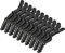 10 Stück Haarspangen für Friseur Abteilklammern Krokodil HaarKlammern Professionelle Styling Spange (Schwarz)