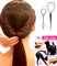 4er Beauty Set mit 2 Hair Twister Haarnadel + 2 Cat Eyeliner Schablonen für elegante Zöpfe & Smokey Eyes und Cateyes