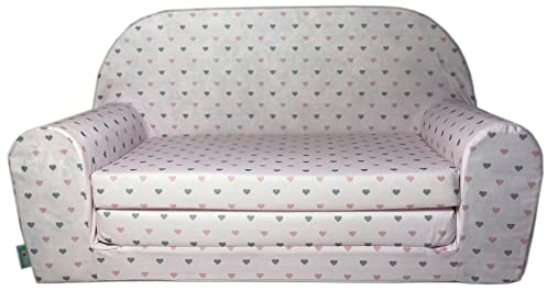 FORTISLINE – Kindersofa MINI ausklappbar 40x78x45cm - Kindersofa für Kinder 2in1 - Kindercouch ausklappbar - Schlafcouch aus Schaumstoff - Abnehmbarer Bezug - Viele Motive