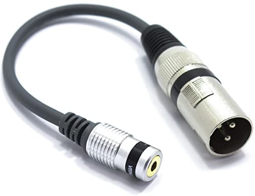 VITALCO XLR Macho a Mini Jack 3,5 TRS Hembra Adaptador Audio de Micrófono XLR Cable de 3 Pines a Jack 3.5mm Hembra