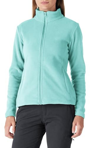 Outdoor Ventures Damen Fleecejacke mit Durchgehendem Reißverschluss Stehkragen Frauen Leichte Fleece Sweatjacke Warme Damenjacke für Laufen, Wandern und Freizeit Mintgrün L