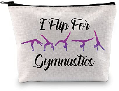 JTOUK Turner-Geschenk, Turntrainer, Geschenk, Gymnastik, Make-up-Tasche, Flip-Tasche für Gymnastik, Geschenke für Mädchen, Frauen, Reise-Kulturbeutel, Flip für Turnbeutel EU