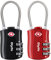 [2 Stück] TSA Gepäckschlösser, Diyife 3-stelliges Sicherheitsschloss, Kombinationsschlösser, Codeschloss für Reisekoffer Gepäcktasche Etui etc. (Schwarz Rot)