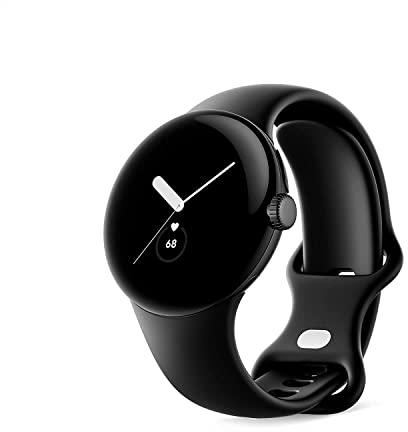 Google Smartwatch, USB, Black with Obsidian Strap, One Size