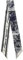 JERLA Jari Ruban Sac Soie Skinny écharpe, Rose crème, Bleu Marine, 39.37×2.36 Mixte