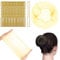 URAQT Haarnetze, 80 Stück Unsichtbare Elastisches Haarnetze mit Haarnadel, Dutt Haarnetz, Nylon Haarnetze für Frauen, Mädchen, Haarknoten Herstellung, Ballett Tänze (Gold)