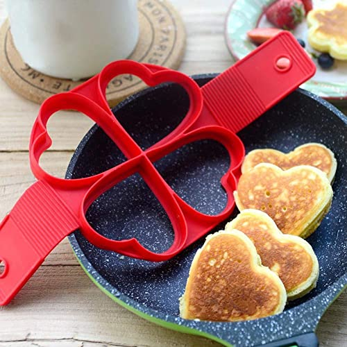 WAITLOVER Non-stick Pan Fry Egg Pancake Maker Silicone Ring Round Baking Egg Ring Heart Kitchen Shape Square Mould Mold Omelet Cooker R4K7