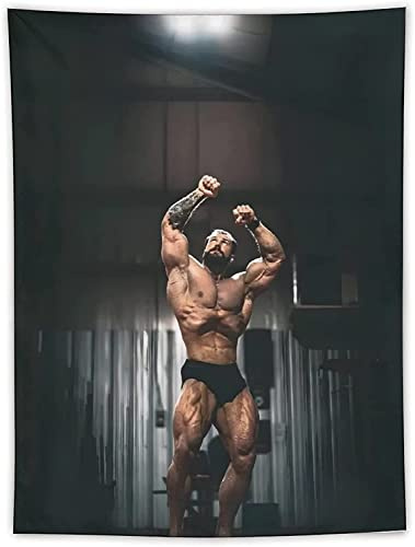 ATAAY Wunderschönes Bild, 100 x 150 cm, Chris Bumstead, Poster, Bodybuilder, Poster, Heimdekoration, Wandteppich, Bild, Druck, Schlafzimmer, Dekoration, Malerei, Wandteppiche, Raumästhetik