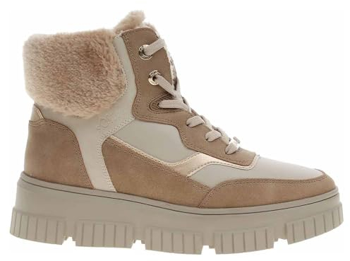s.Oliver Damen Sneaker hoch mit Fütterung Winter mit Schnürsenkeln und Reißverschluss, Braun (Nut Comb.), 37 EU