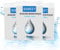 BAMEEY Alkaline Water Filter Pouch, Portable and Eco-Friendly for On-The-Go Hydration, System Jugs & Pitchers reduce chlorine, limescale impurities great taste 3x400L, White
