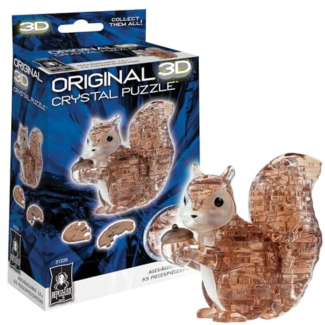 BePuzzled | Squirrel Original 3D Crystal Puzzle, Ages 12 and Up