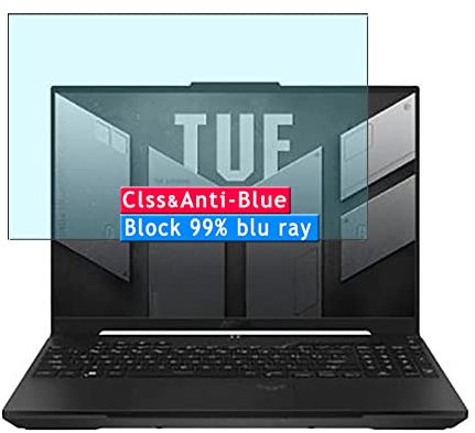 Vaxson Anti Blaulicht 9H Härte Glas Folie, kompatibel mit ASUS TUF Gaming A16 Advantage Edition FA617 FA617NS 16 laptop Sichtbarer Bereich, gehärtetem Glas Schutzfolie Displayschutzfolie