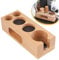 efuturetime Tamper Station 58mm Tamperstation Holz Coffee Abklopfbehälter Wooden, Andrückstation für 58mm Siebträger für Bar, Cafe, Familie
