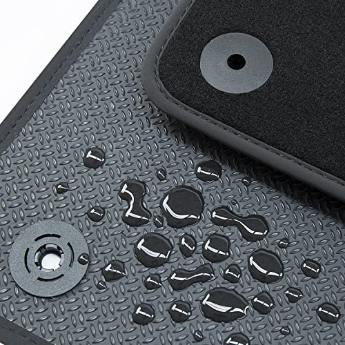 tuning-art BWX1026 Allwetter Fußmatten passend für Mercedes S-Klasse W220 1998-2005 Wasserfest, Naht:Schwarz