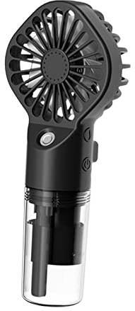 LOVIVER Handheld-Nebelventilator, Mini-Ventilator, Luftbefeuchter, Schreibtischventilator, kompakter Spray-Wassernebel-Ventilator, persönlicher Kühlventilator, Schwarz