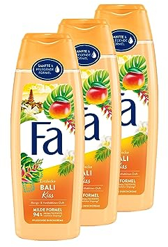 Fa Duschgel Bali Kiss mit dem sommerlich leichten Duft von Mango & Vanilleblüten, 3x 250 ml