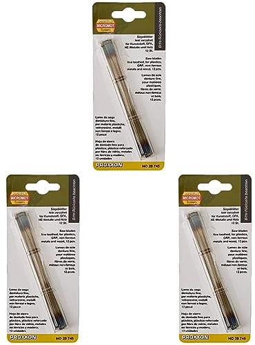 Proxxon 28745 Standard-Feinschnitt-Sägeblätter mit Querstift fein verzahnt, 12 Stück (Packung mit 3)