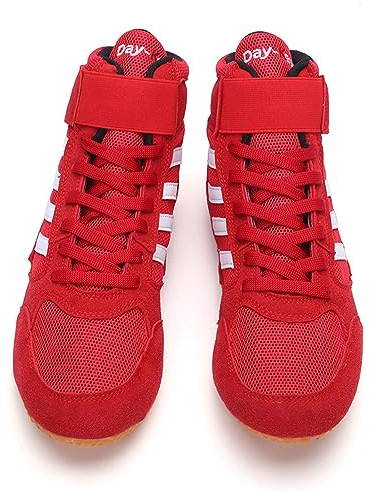 GoldeneAmeisen Boxschuhe,Unisex Boxing Shoe,Wrestling Schuhe,Kampfsport ringerschuhe,atmungsaktive,2 Farben,Größe 33-44,rutschfest,Bequem,Verschleißfest,Für Männer,Frauen,Jugend,Sanda,Taekwondo