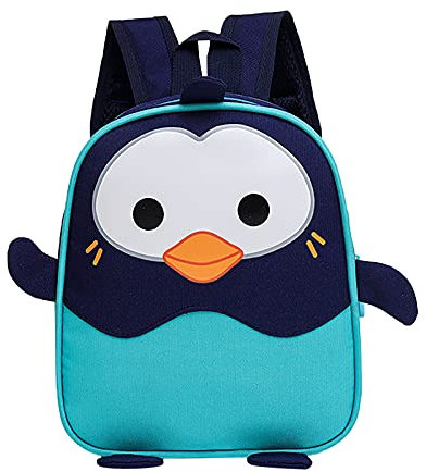 Kinder Rucksäcke Mädchen 2 Cute Rucksack Animal School Mode Kindertasche Comic Kleinkinderpinguin kleine Rucksäcke Rucksack mit Trolley-Funktion (Black, One Size)