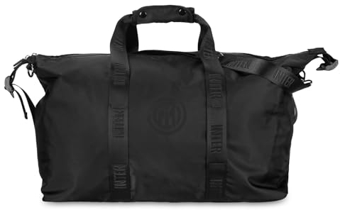 Inter - Reisetasche aus 100% Nylon, 40 Liter - hohe Qualität, schneller Versand, offizielles Produkt von Mailand für Arbeit, Stadion, Reisen, Schule und alle schwarz-blauen Fans.