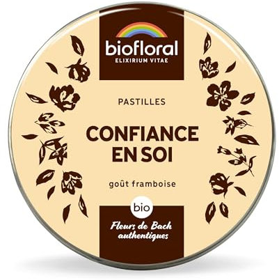BIOFLORAL - Confiance en Soi - BIO - 165 Pastilles - Confiance Intérieure - Fleurs de Bach Authentiques