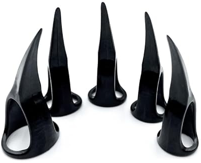 ALMYMM 5 Stück x2 Retro Punk Rock Gothic Claw Spike Ringe Finger Claw,Talon Fingerringe Claws Falsche Nägel Ringe Fingerspitzen Claw Nail Art Dekoration Halloween Kostüm Cosplay Party