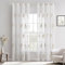 MIULEE Wohnzimmer Vorhänge Transparent mit Blätter Muster, Modern Stickerei Gardinen Ösen für Schlafzimmer Deko, 2er Set Schöne Blätter Muster Durchsichtig Vorhang Fenster H 245 x B 140