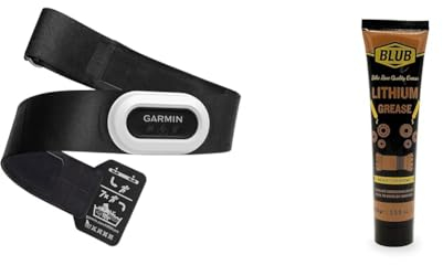 Garmin HRM- Brustgurt, Aufzeichnung von Herzfrequenzwerten, ANT+ und BLE & BLUB Lithium Fett 100mg, Lithiumfett für Fahrradlager
