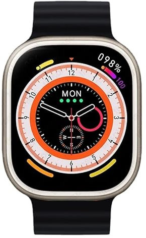 GeRRiT 2023 Nuovo Smartwatch Hello Ultra 2 Plus Per Uomo Donna 1G ROM Musica Locale Bussola NFC Iwo Serie 9 Smart Watch PK HK9 Ultra 2 W69+ (nero)