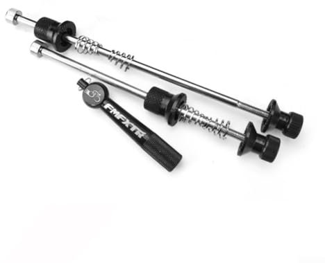 Axe antivol à dégagement rapide pour roues avant et arrière de montagne (noir)