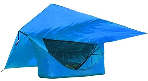 FZHQNZJF Hängematte Outdoor Camping Shelter Baumzelt mit Netz Hängemattenzelt Anti-Mücken-Hängezelt Schaukelstuhl Camping Outdoor-Möbel, Blau