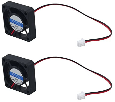 Bcowtte 2pcs 40mm x 40mm x 10mm 4010 9 Blade Brushless DC 12V Cooling Fan