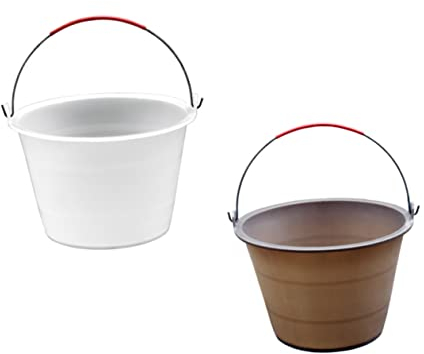 KONTONTY 2 Seaux À Ciment en Plastique Robustes - Poignée Robuste pour Le Stockage De La Boue Et du Ciment