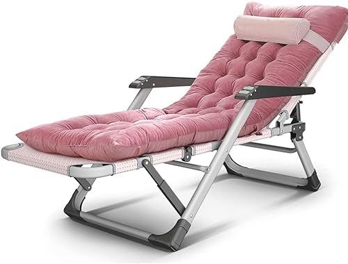 ASumPio Klappbare Liegen, Sonnenliegen, Schwerelosigkeit, Faltbare Liegestühle, Tragbare Gartenbetten, Liegen, Loungesessel Für Den Außenbereich, Für Rasen, Terrasse, Strand, Camping/Pink/B ((Pink C)