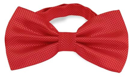 OcioDual Pajarita Roja, Pajaritas Hombre, Pajarita Hombre a Cuadros con Cierre de Gancho Clip Ajustable, 12cm x 6cm, Accesorios Ropa para Celebraciones, Fiestas, Trabajo, Bodas y Eventos