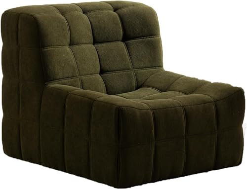 Kaminstuhl, Lazy Floor Sofa, Couch, Eck-Sitzsack Stuhl für Erwachsene, Tatami-Sofa, Eckstuhl, Sofa für Wohnzimmer, Schlafzimmer, Salon, Büro, Grün-1