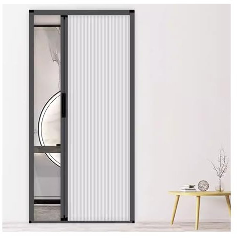 LZMZMQ Akkordeon-Schiebetür mit Wabenstruktur, 60-165 cm breit, Weiß, als Raumteiler für Schlafzimmer, Wohnzimmer, Wohnung, Hotel