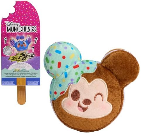 Just Play Disney Munchlings Light-Up-Plüschspielzeug mit Duft zum Sammeln, 11,4 cm großes Stofftier, Kinderspielzeug ab 0 Jahren