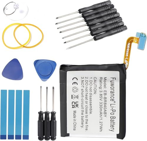 Fuworance 330mAh 3.85V EB-BR840ABY Batterie de Remplacement Compatible avec Samsung Galaxy Watch 3 45mm SM-R840, SM-R845, GH43-05011A 1.27Wh GPS Montre Connectée Fitness Suivi